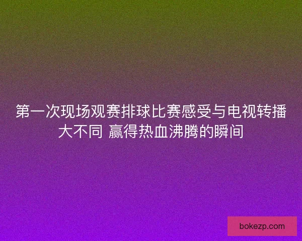 第一次现场观赛排球比赛感受与电视转播大不同 赢得热血沸腾的瞬间